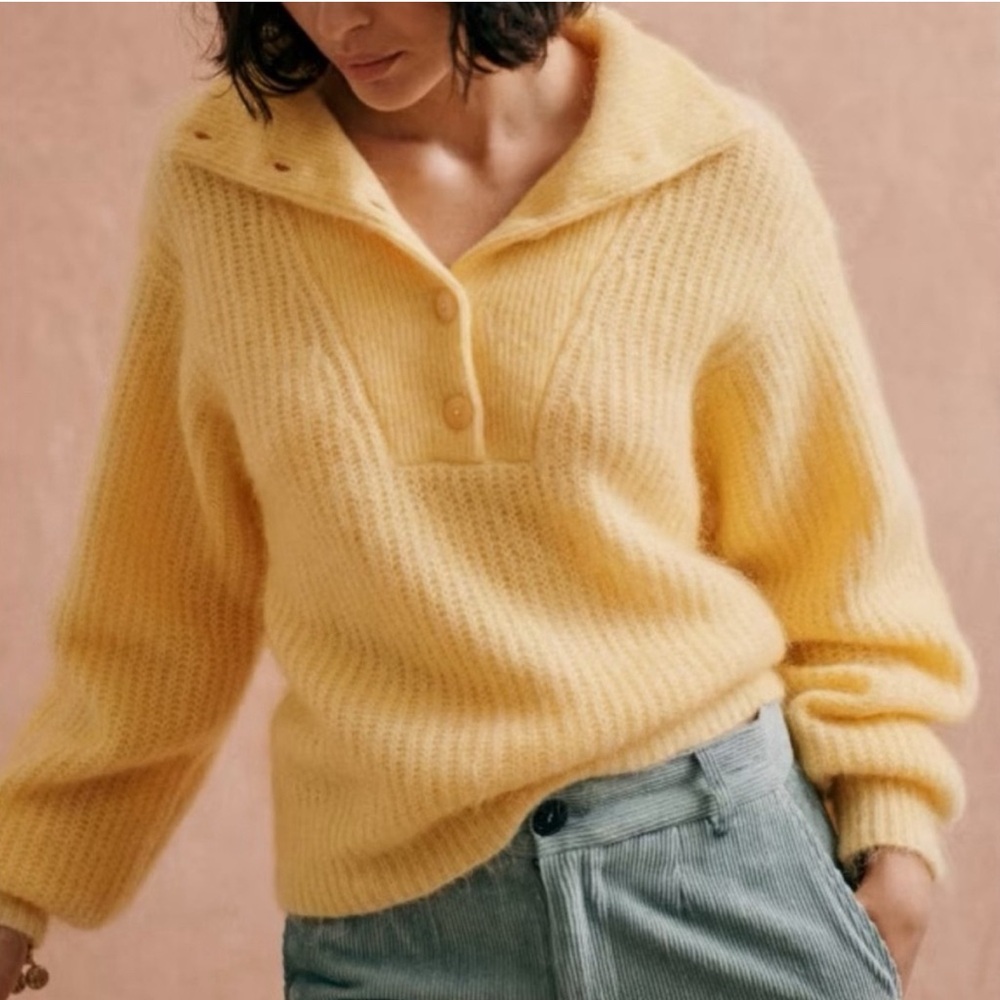 Sézane Micky Sweater Medium Yellow